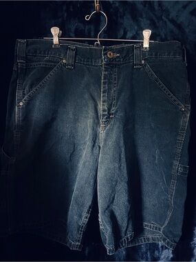 Dark Wash Carpenter Shorts - Classic Workwear Style